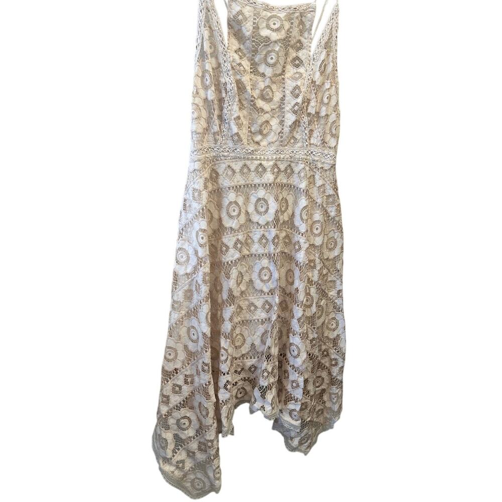 Free People Just Like Honey Ivory Lace Handkerchief Dress Size 2 - Picture 9 of 13